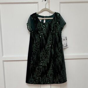 Iris & Ivy Green Sequin Formal Dress